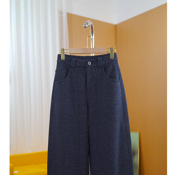 2025秋冬季高定羊毛时尚高腰休闲裤KK25906