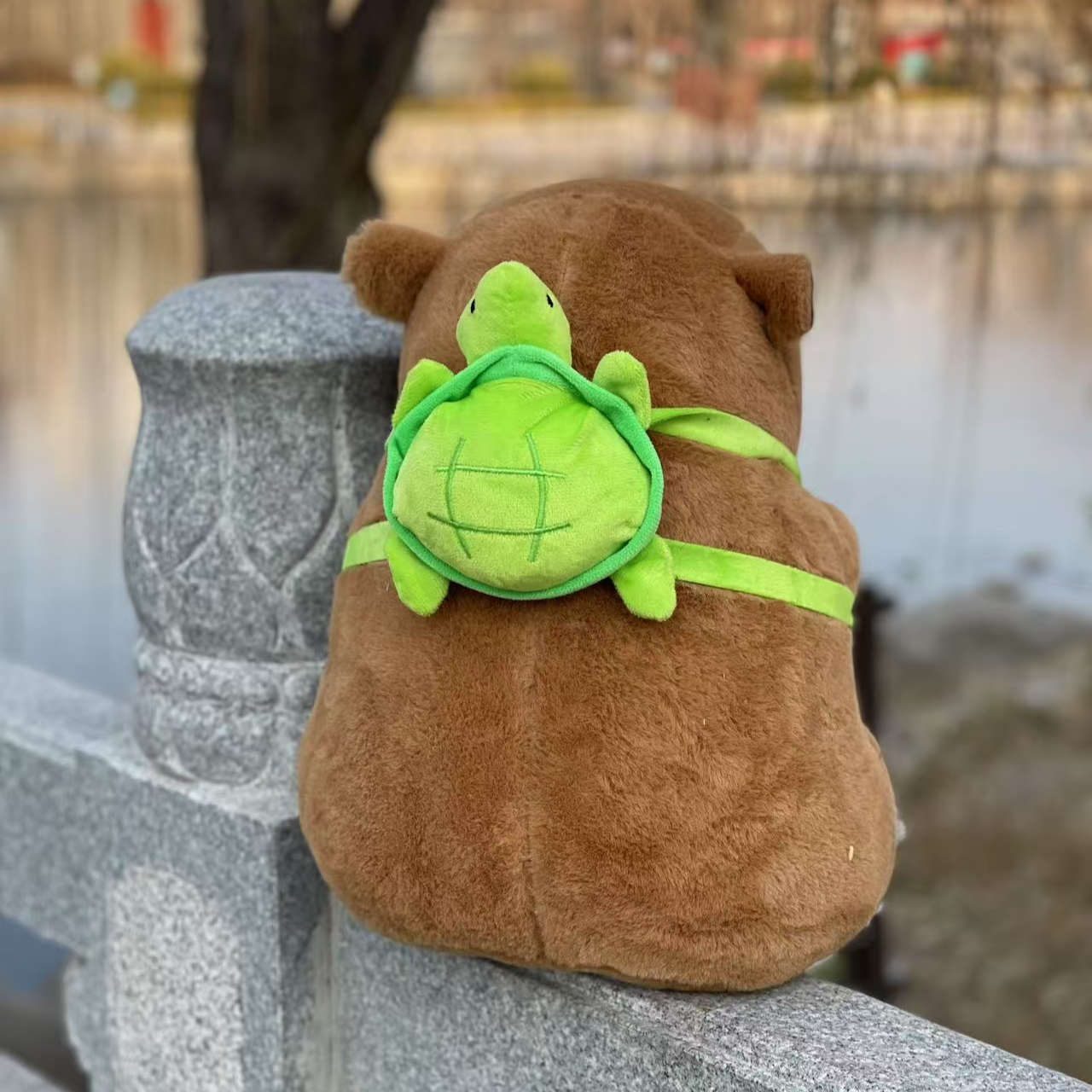 可爱卡皮巴拉乌龟毛绒一个40cm 破损联系玻璃客服补发（误差1-3CM）