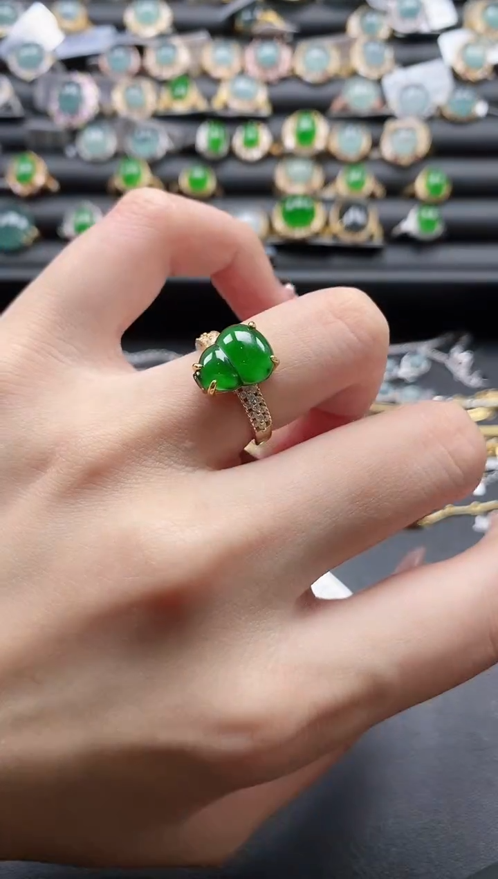 【闪购商品】翡翠戒指银S925镶嵌51151