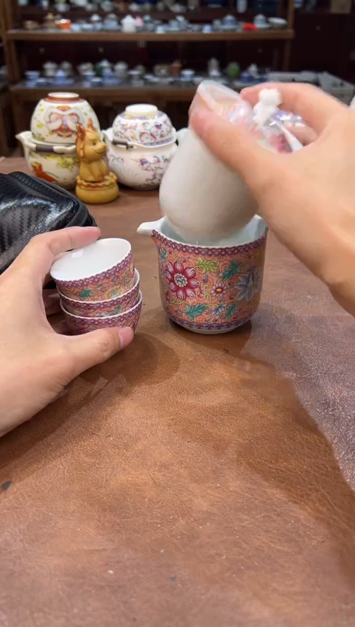 真的很便宜会开片的旅行茶具