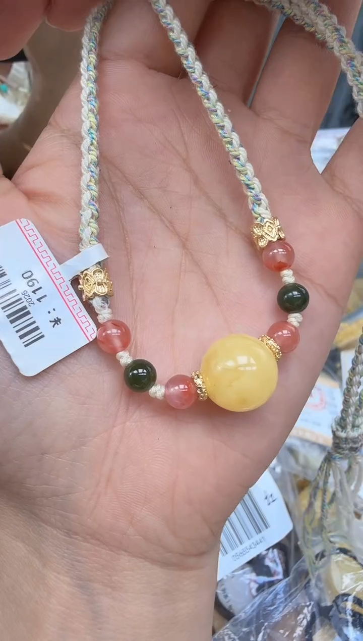 【闪购商品】琥珀裸石未镶嵌锁骨链