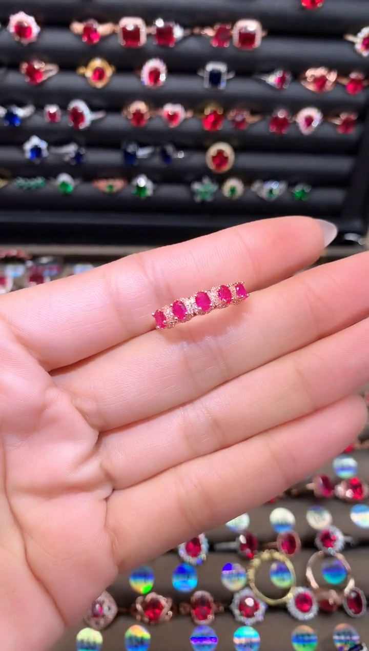 【闪购商品】红宝石戒指银S925镶嵌1