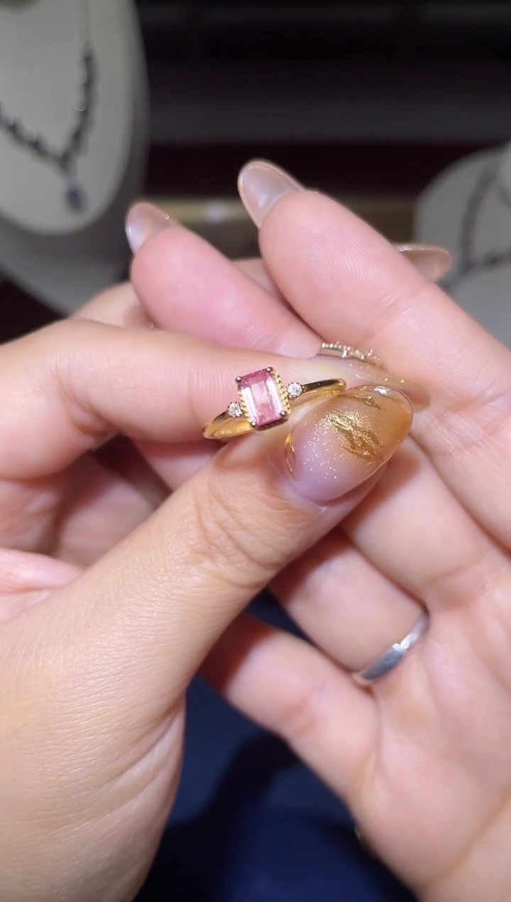 【闪购商品】碧玺戒指银S925镶嵌1111