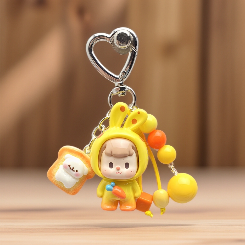 正版萌粒重工DIY明款手机链钥匙扣包挂