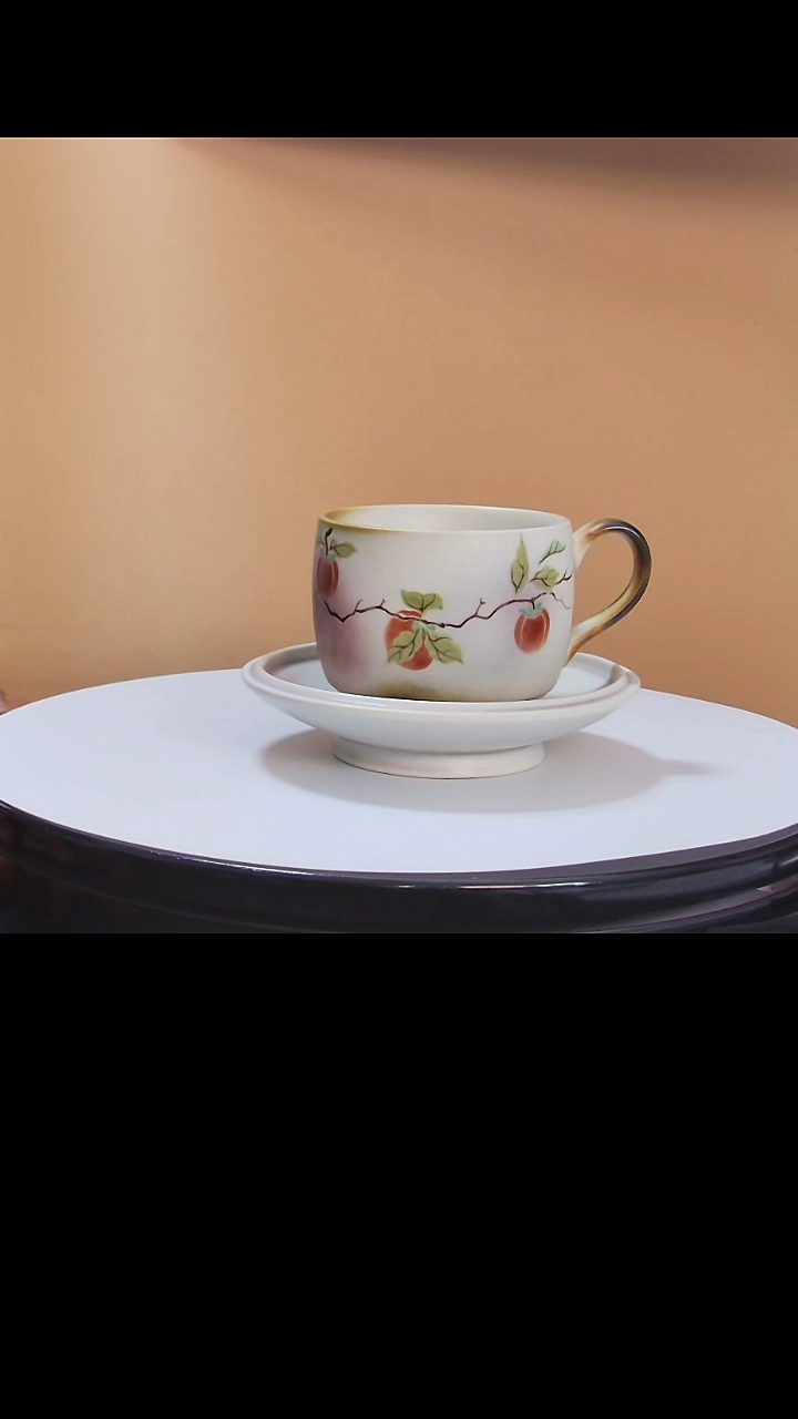 【闪购商品】咖啡杯柿柿如意柴烧咖啡杯礼盒装