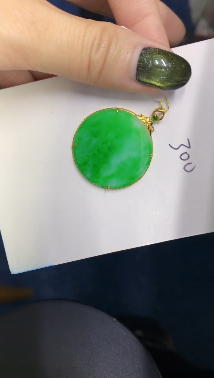 【闪购商品】翡翠颈饰18K金镶嵌0000000000
