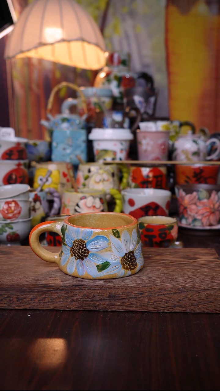 杯子泥垚手作 景德镇手工手绘陶瓷器物