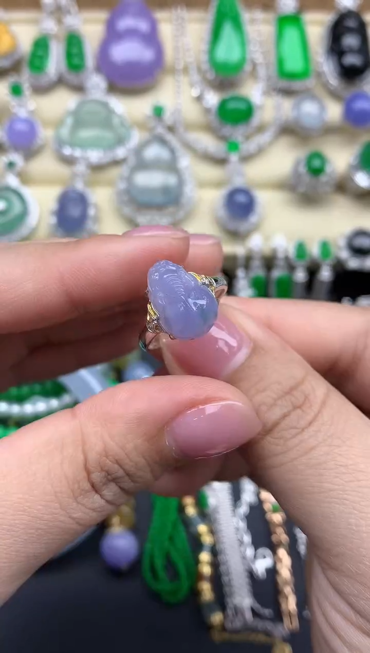 【闪购商品】翡翠戒指18K金镶嵌397-中国好珍宝