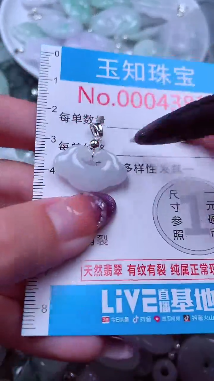 翡翠未镶嵌吊坠(不含链)4383