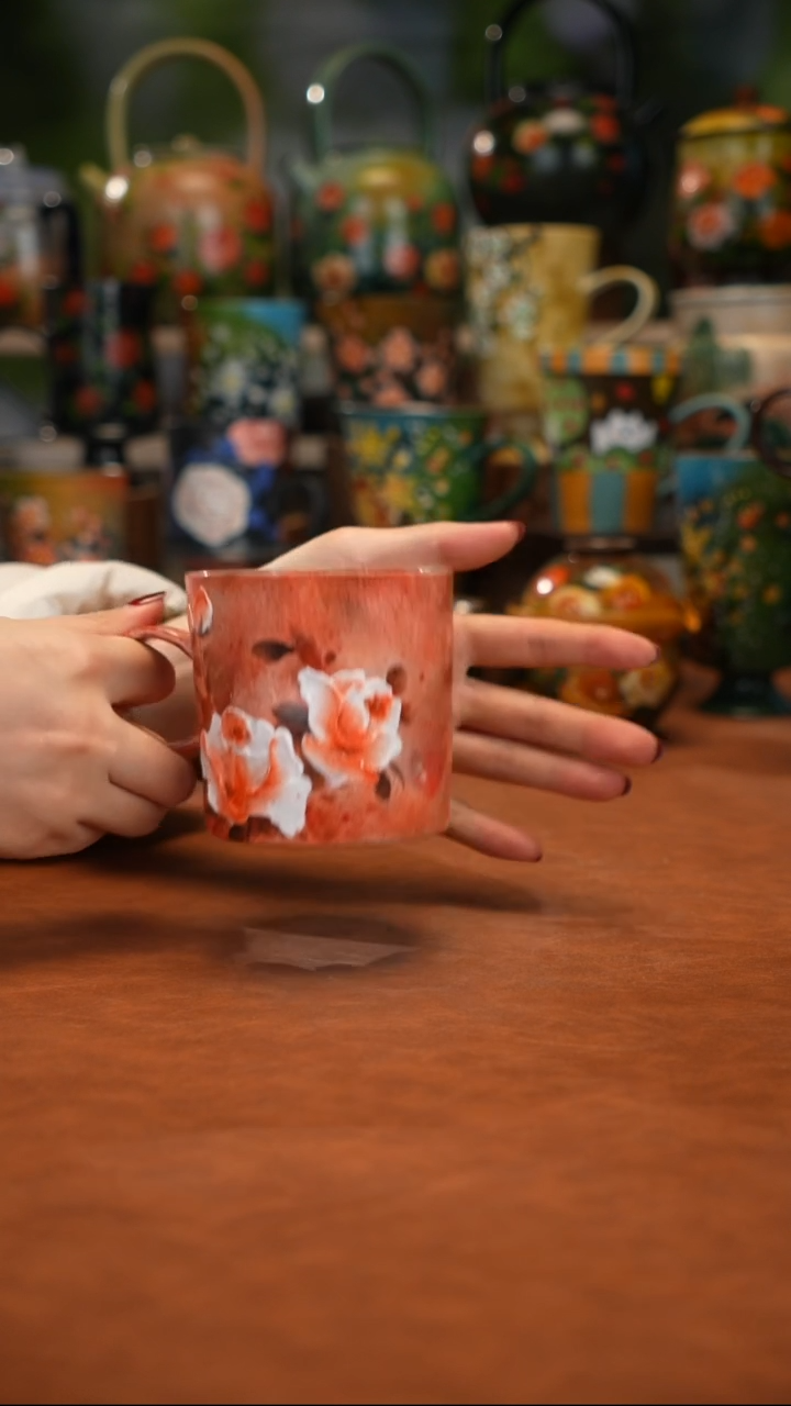 紫砂油画手绘釉下彩