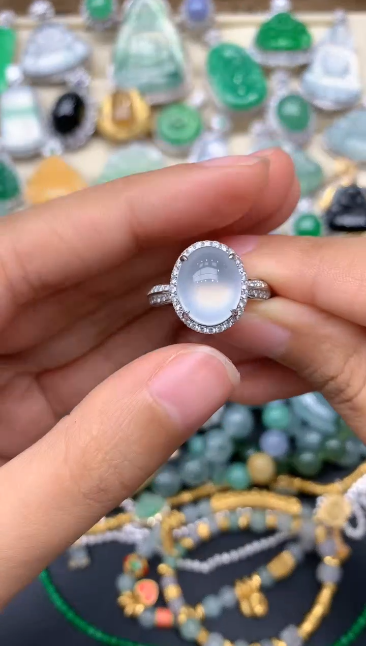 【闪购商品】翡翠戒指18K金镶嵌157-中国好珍宝