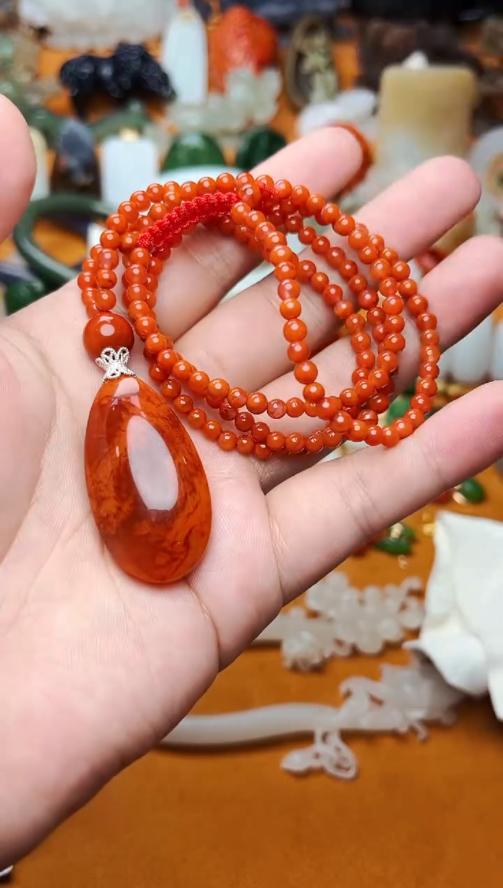【闪购商品】南红玛瑙颈饰未镶嵌吊坠