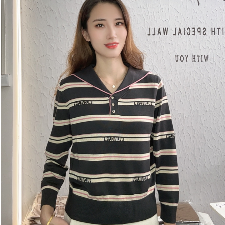 【叶子家之上】2026年新款莱赛尔天丝上衣女时尚百搭气质针织衫