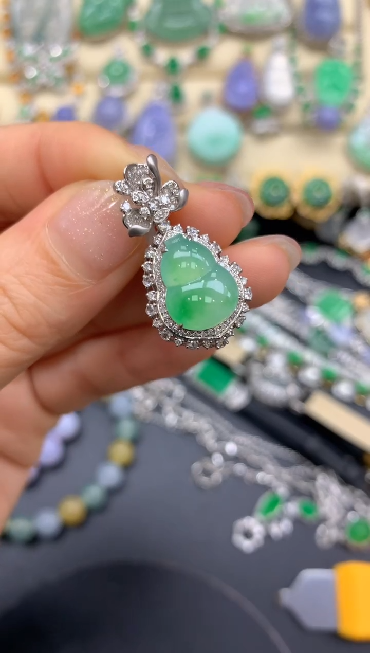 【闪购商品】翡翠颈饰18K金镶嵌471-中国好珍宝