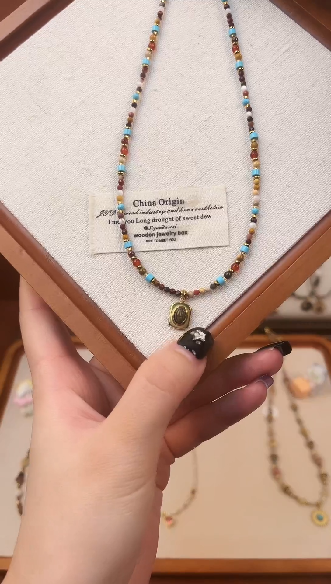 项链钛钢石英质玉1号