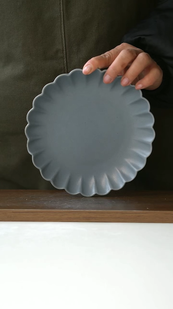 【闪购商品】陶瓷出澳洲蓝色点心盘18cm@4-2@