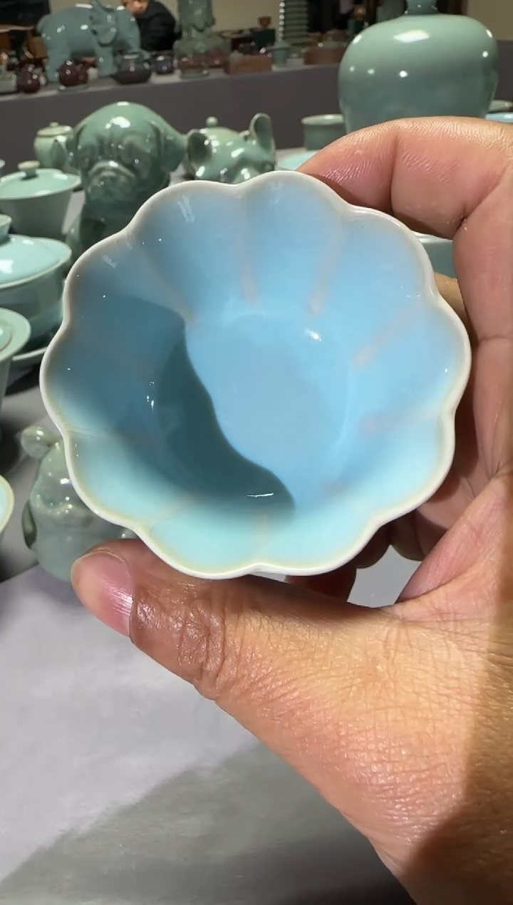 汝瓷平顶山汝瓷产品  天青花口