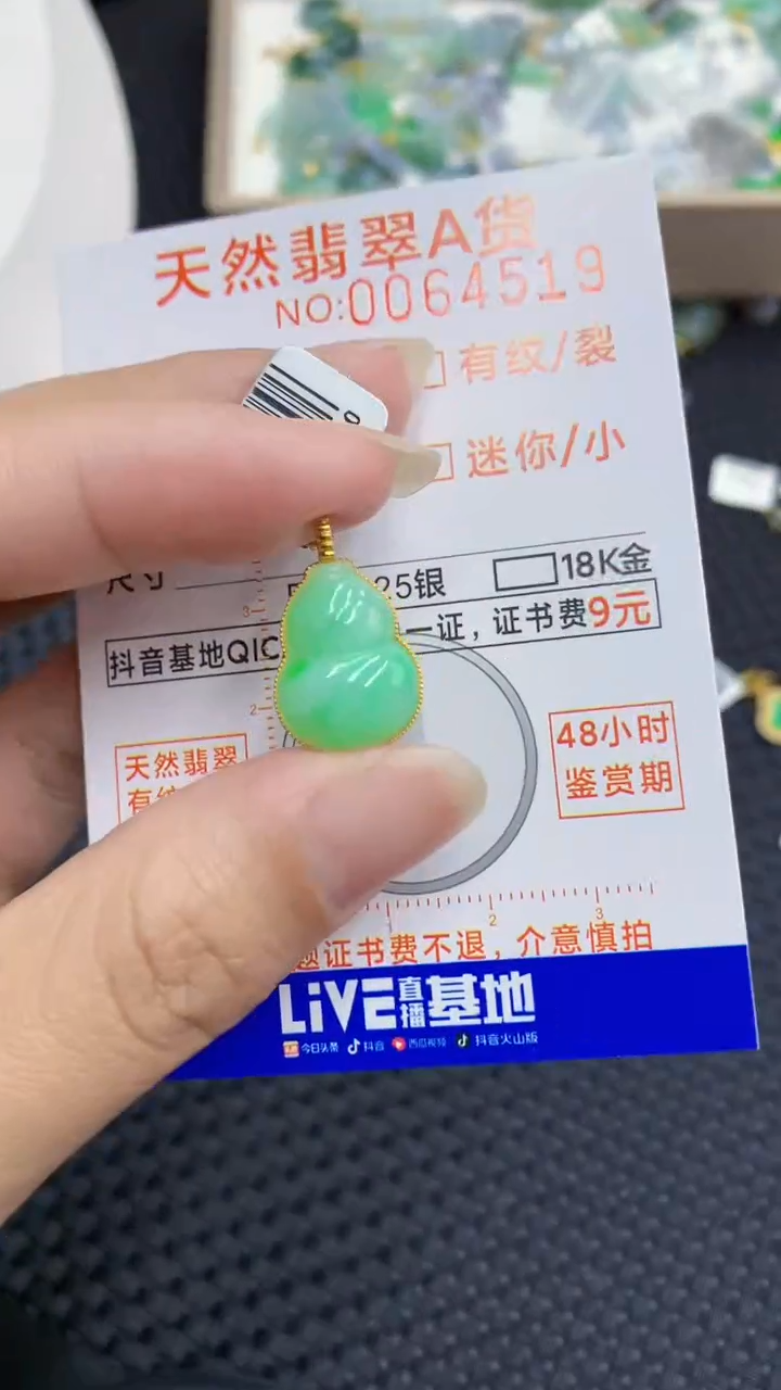 【闪购商品】翡翠颈饰18K金镶嵌            8