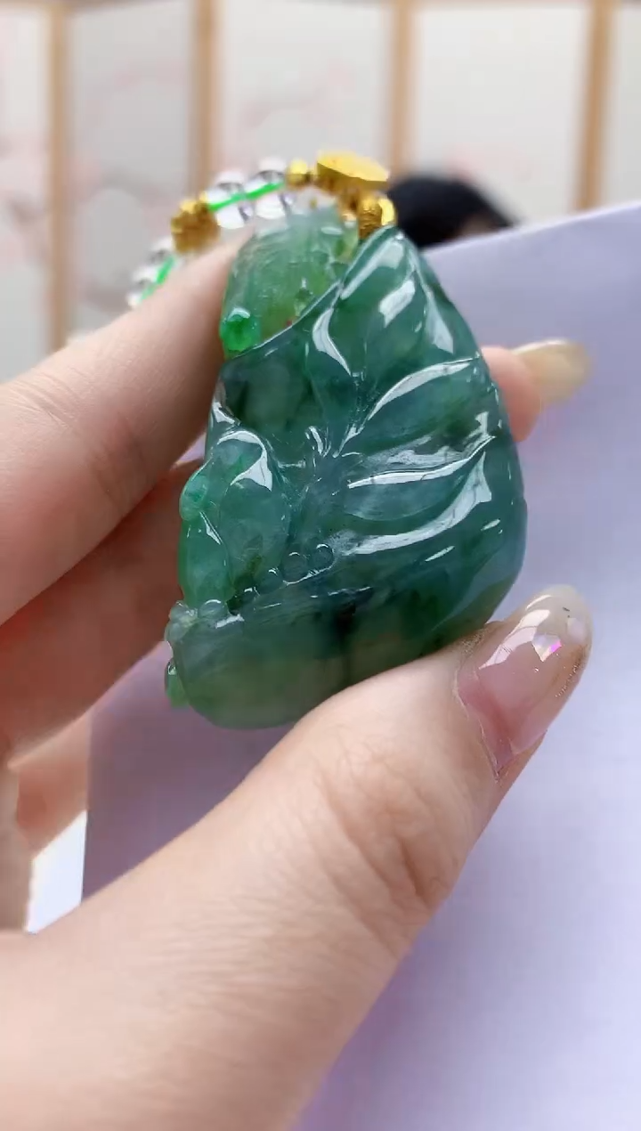 未镶嵌定制翡翠3495jw-毛货挂件22
