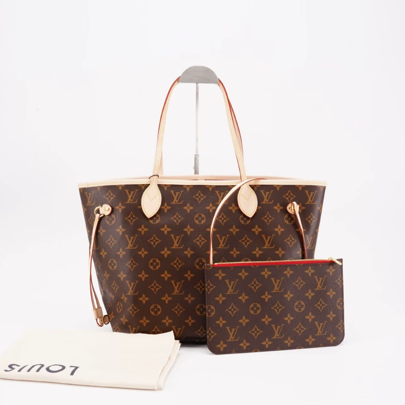 99新 LouisVuitton/路易威登 【可玉Keyu】neverfull中号芯片手提包