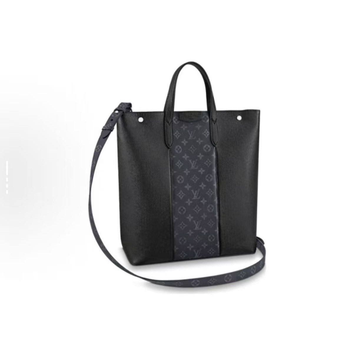 99新 LouisVuitton/路易威登 Outdoor黑老花拼皮 手提斜挎包 芯片