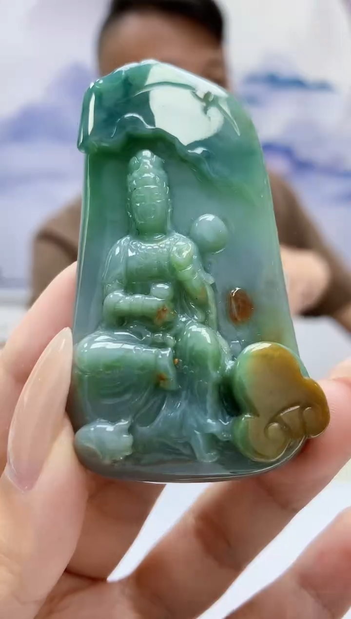 定制翡翠未镶嵌4969xx-毛货挂件30