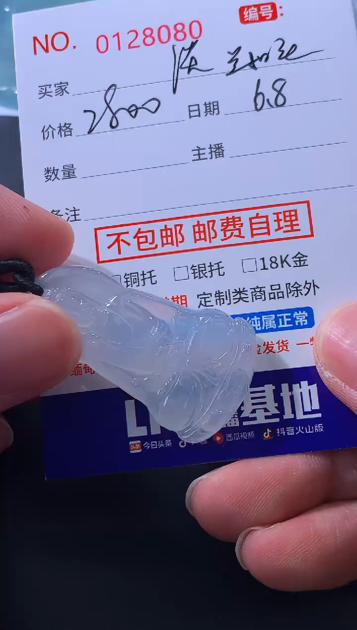 翡翠未镶嵌颈饰淡
