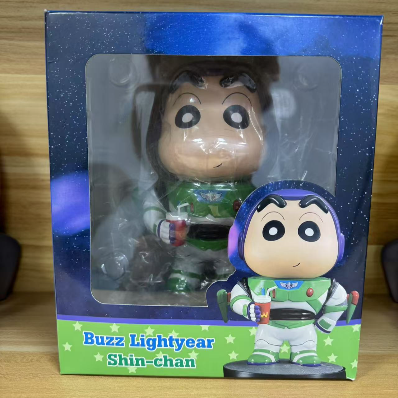 蜡笔小新巴斯光年宇航员牛仔手办潮玩车载模型桌面摆件礼物