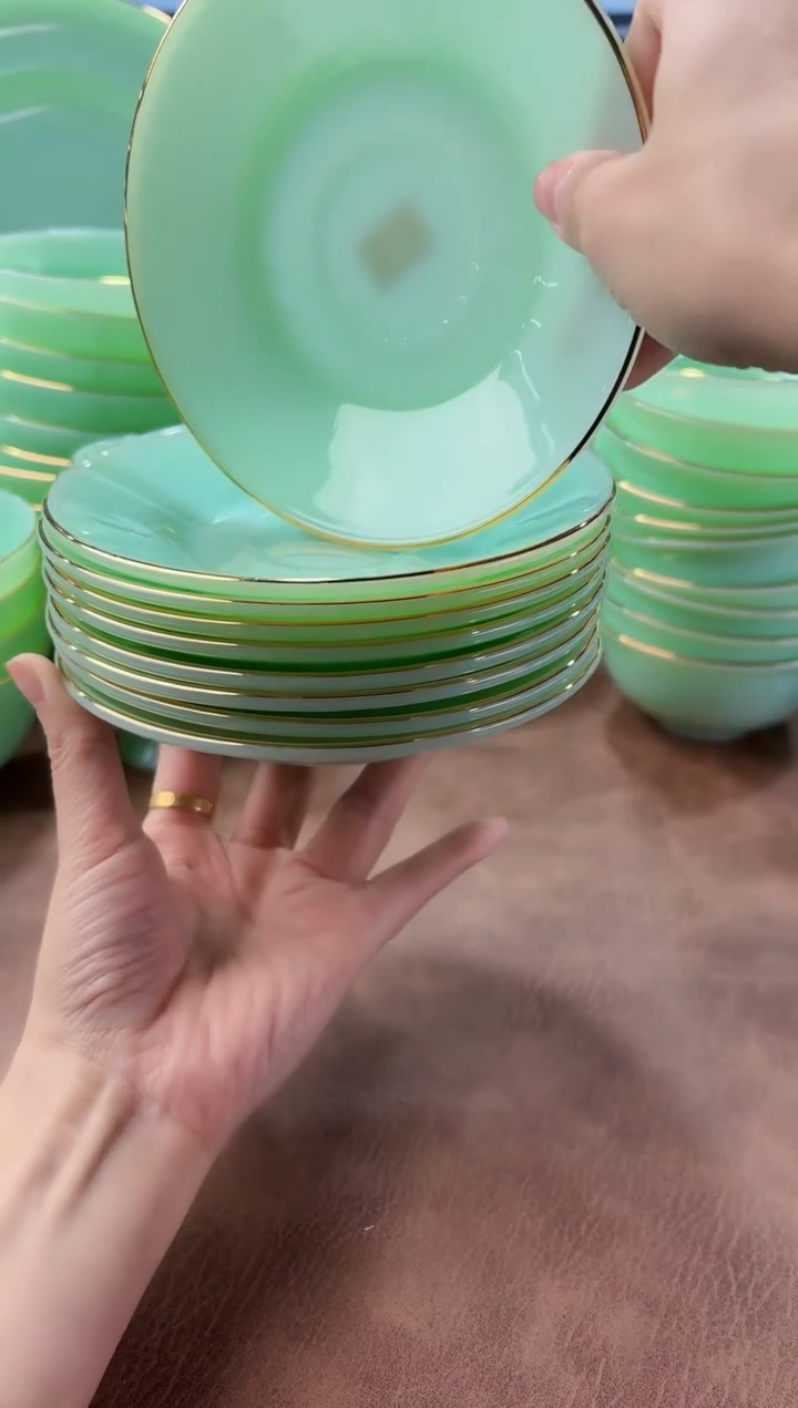 玉瓷6英寸骨碟10个景德镇陶瓷