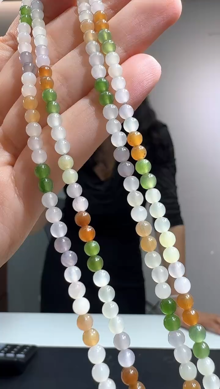 【闪购商品】和田玉18K金镶嵌珠串X0313-693-547/18k