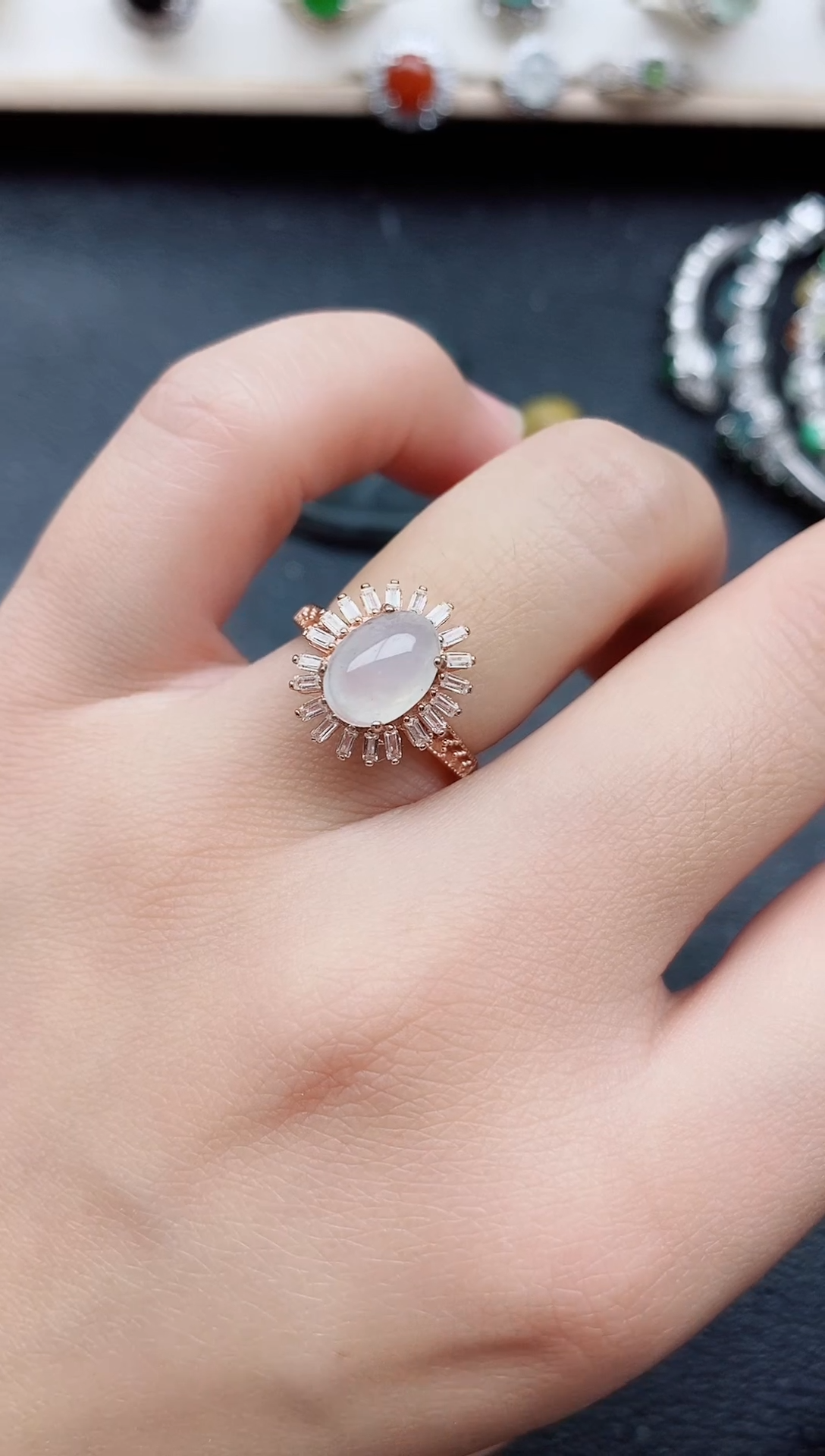 【闪购商品】翡翠戒指银S925镶嵌11111
