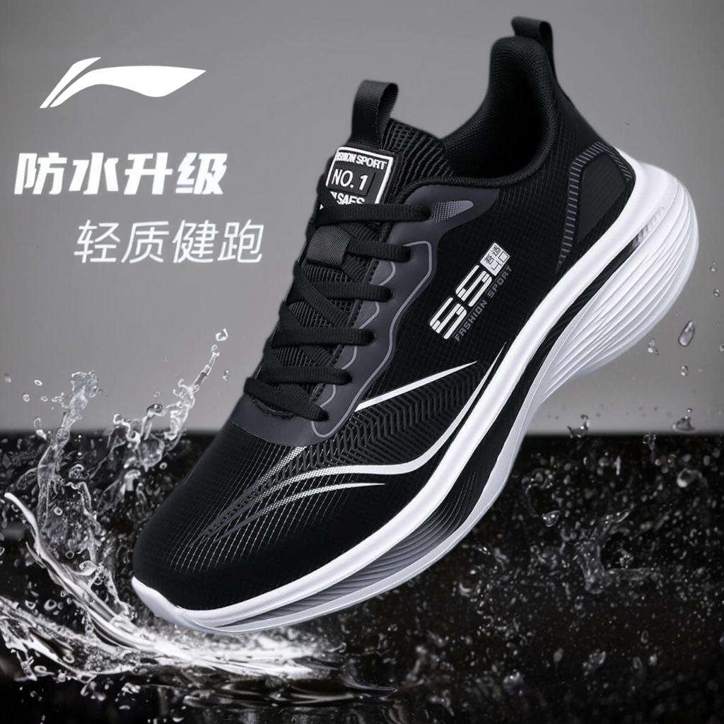 正品李丨宁2025秋季新款男士透气防水运动鞋软底轻便减震跑步鞋子