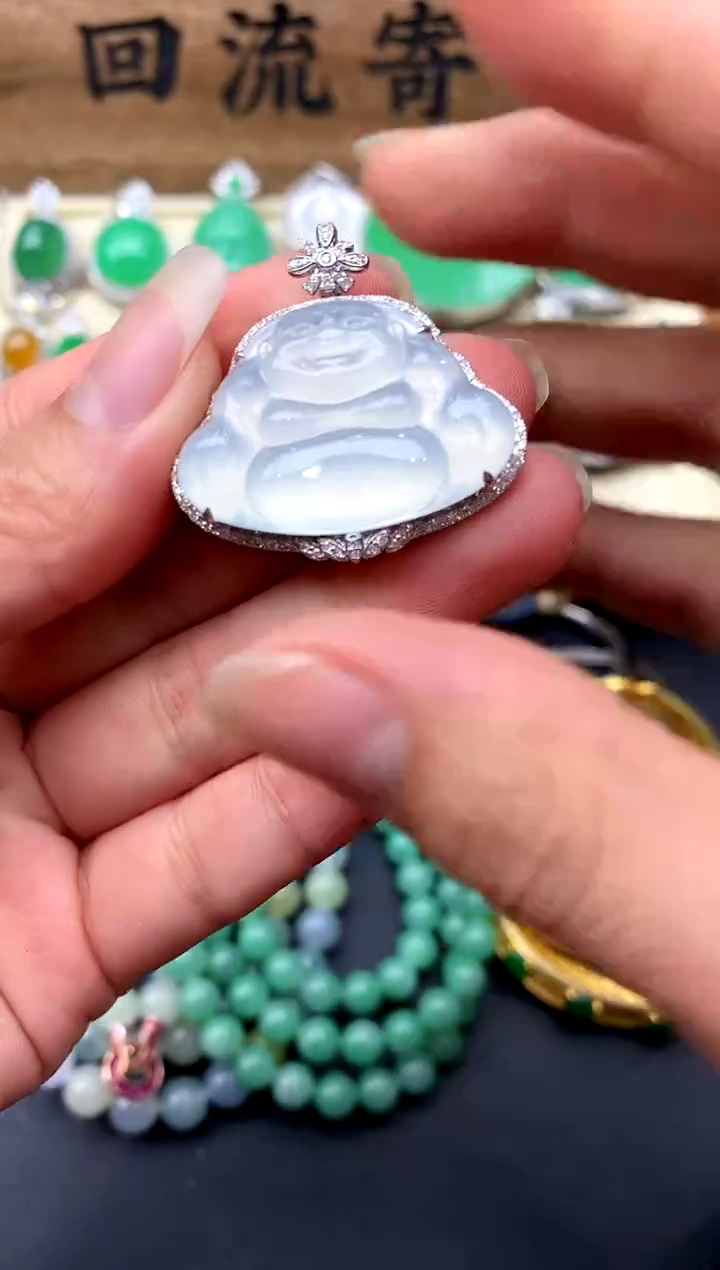 【闪购商品】翡翠颈饰18K金镶嵌435-中国好珍宝