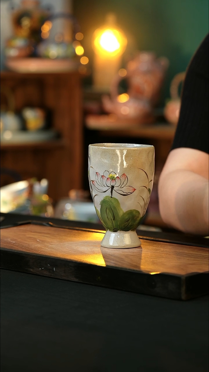 杯手绘心瓷陶瓷浮力