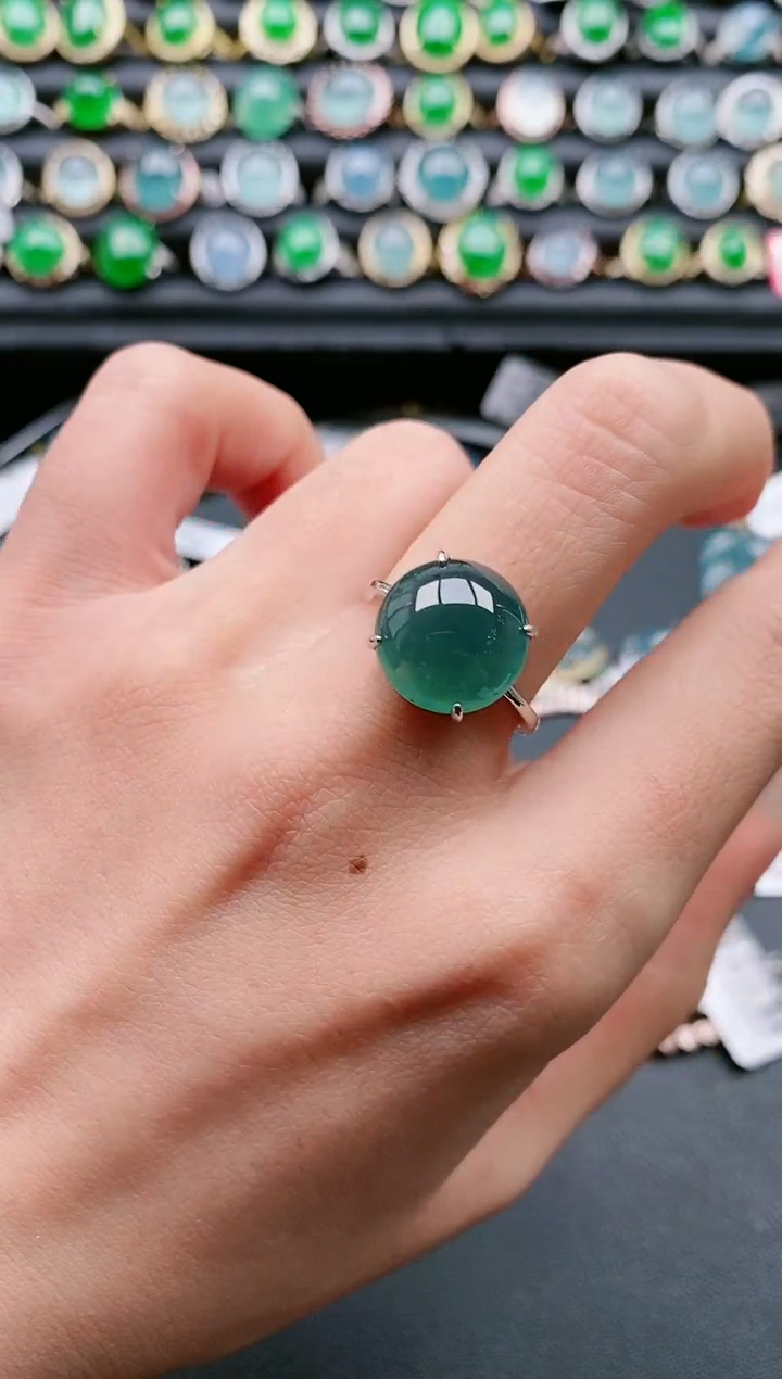 【闪购商品】翡翠戒指银S925镶嵌11111111