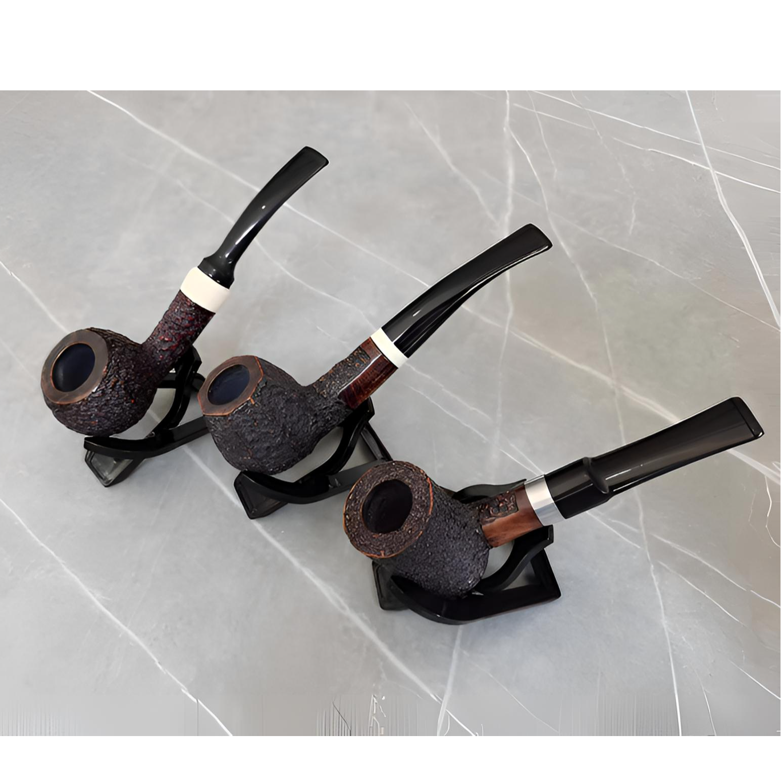 石楠木烟斗9mm麻面八角锤子苹果