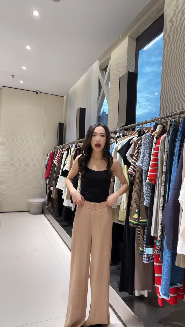 CRUSH  丝绒阔腿裤 S M