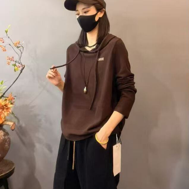 19080新款春季卫衣连帽简约百搭