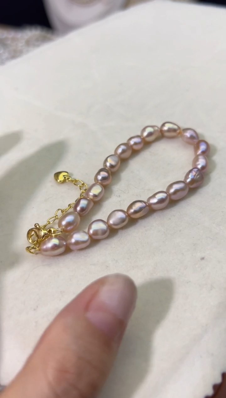 【闪购商品】淡水珍珠1未镶嵌手链*强光珍珠