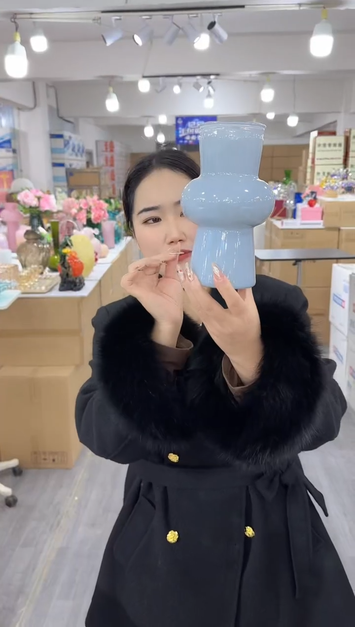 【闪购商品】琉璃简屿花器H-品34