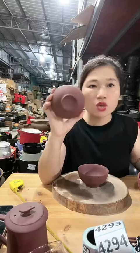 大瑕疵紫砂米饭碗两个