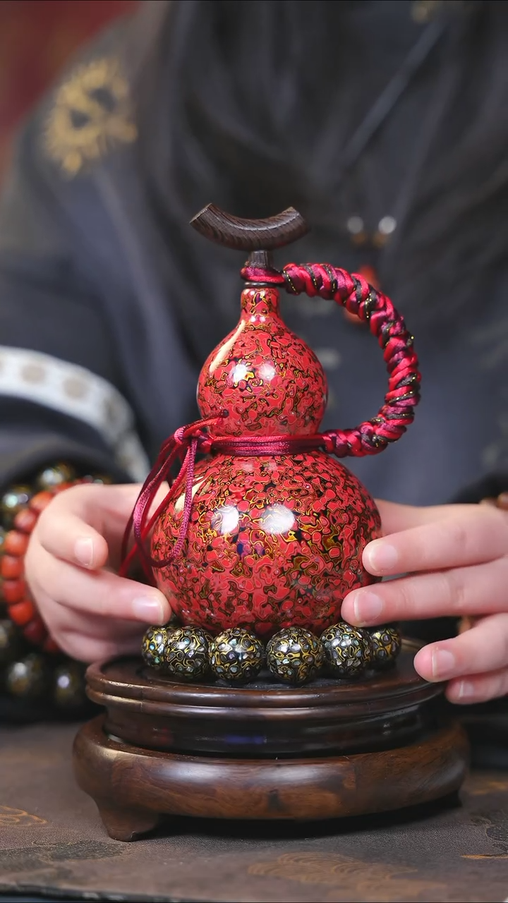 【闪购商品】YF168漆艺酒葫芦不包手串及旋转底座