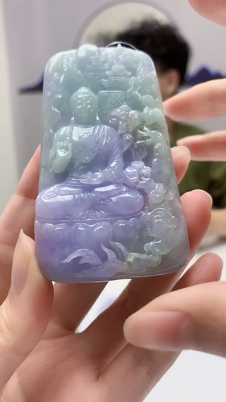 【闪购商品】定制翡翠未镶嵌4688zm-毛货挂件赠珠链