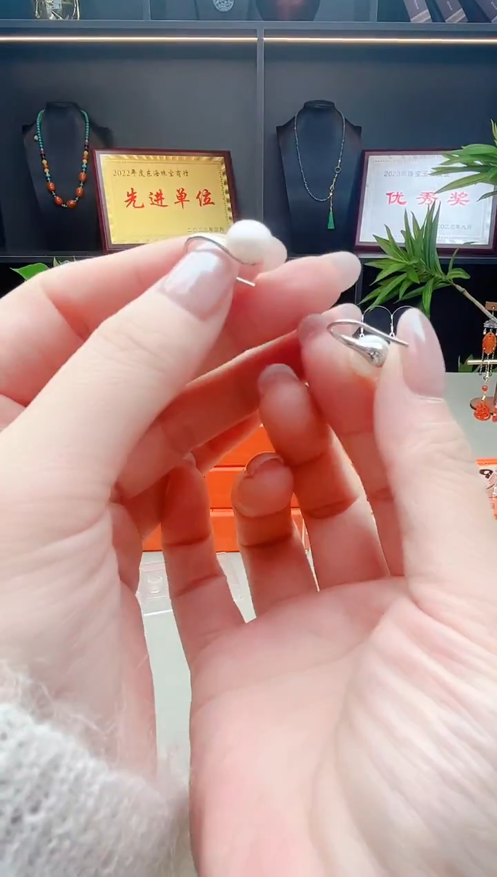 未镶嵌耳饰淡水珍珠珍珠耳包