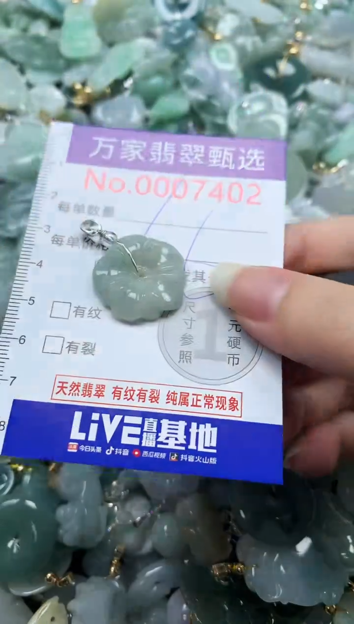 吊坠(不含链)未镶嵌翡翠7402