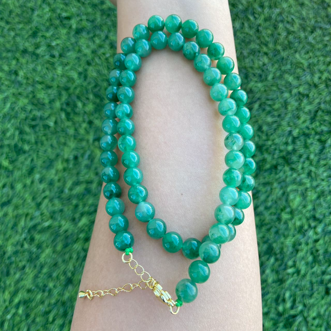 天然正品玉石非洲翠项链时尚百搭