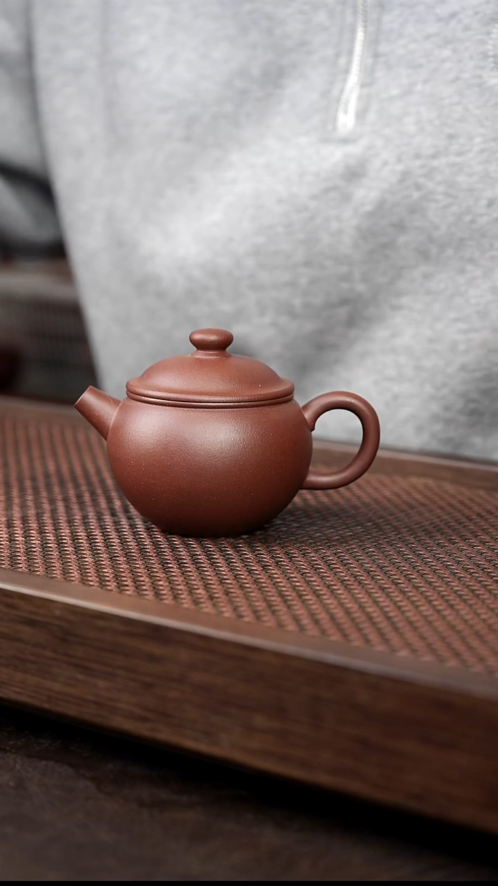 茶杯紫砂紫泥大巨轮珠