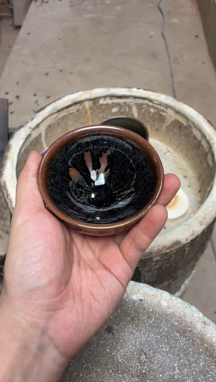 茶盏真柴烧建盏换点柴火