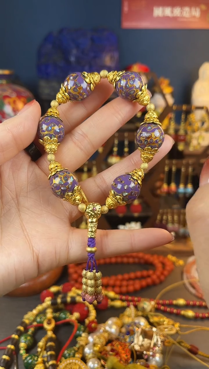 【闪购商品】紫色福建大漆手串