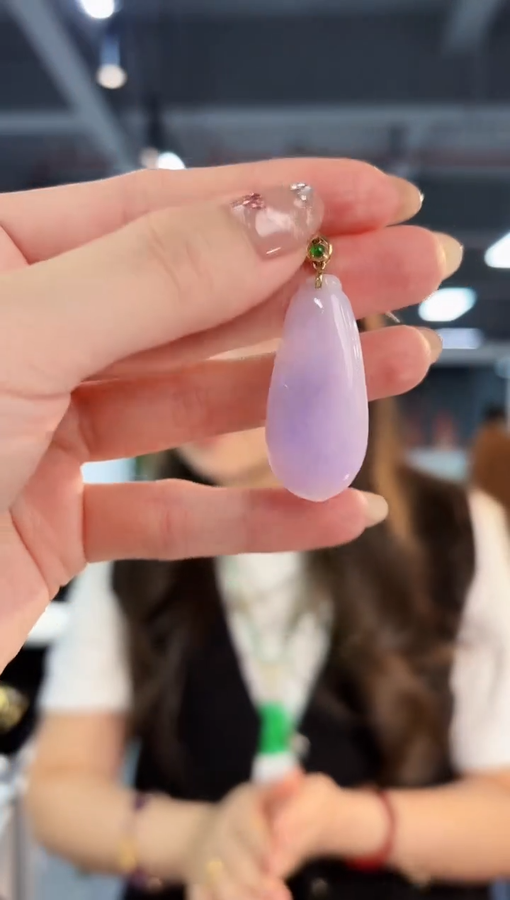 【闪购商品】翡翠颈饰18K金镶嵌缅料A货/支持复检/一件